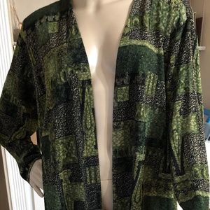 1X Long, open front, LS cover up/jacket